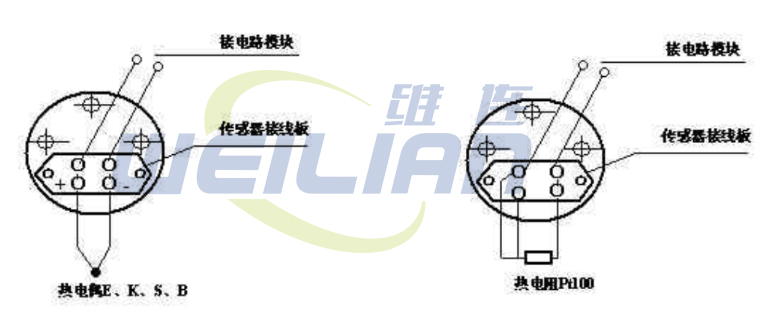 一体化温度传感器两线制三线制接法 上海松江億彩电子