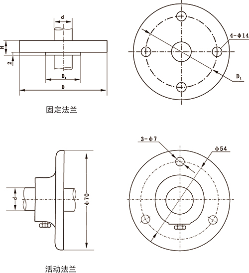 T10系列防爆型铂电阻温度传感器 固定螺母 上海億彩