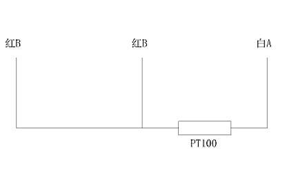 高精度PT100温度传感器铂电阻温度探头T系列 三线制接线图 億彩温度传感器