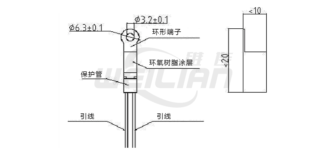 电池组ntc温度传感器 億彩温度传感器
